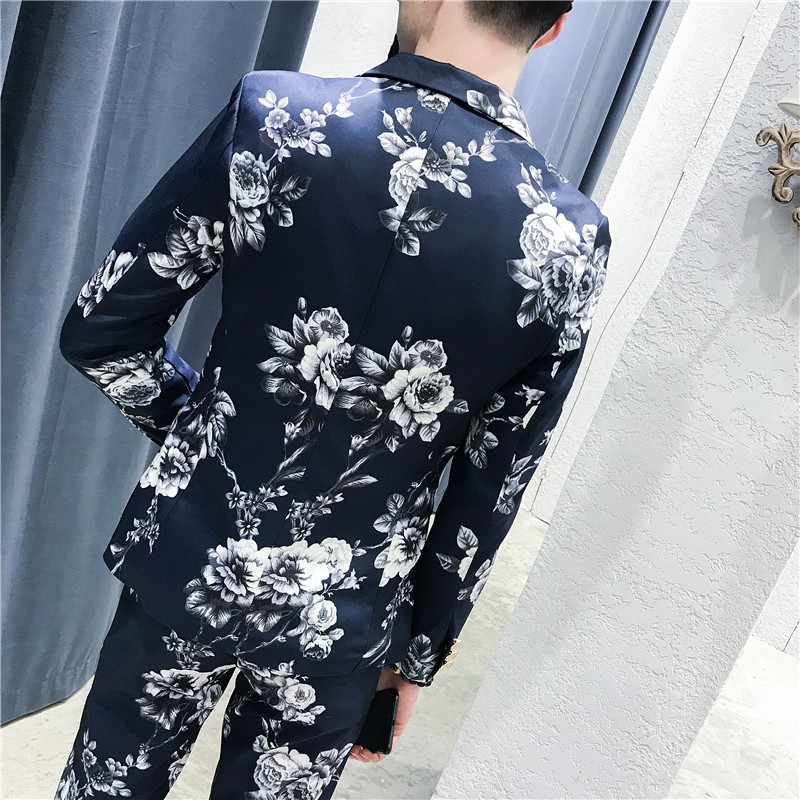 Floral Blazer Men 2 Piece Set Banquet Stage Mens Blazers And Suit Jackets New Shopee Malaysia floral blazer men 2 piece set banquet stage mens blazers and suit jackets new