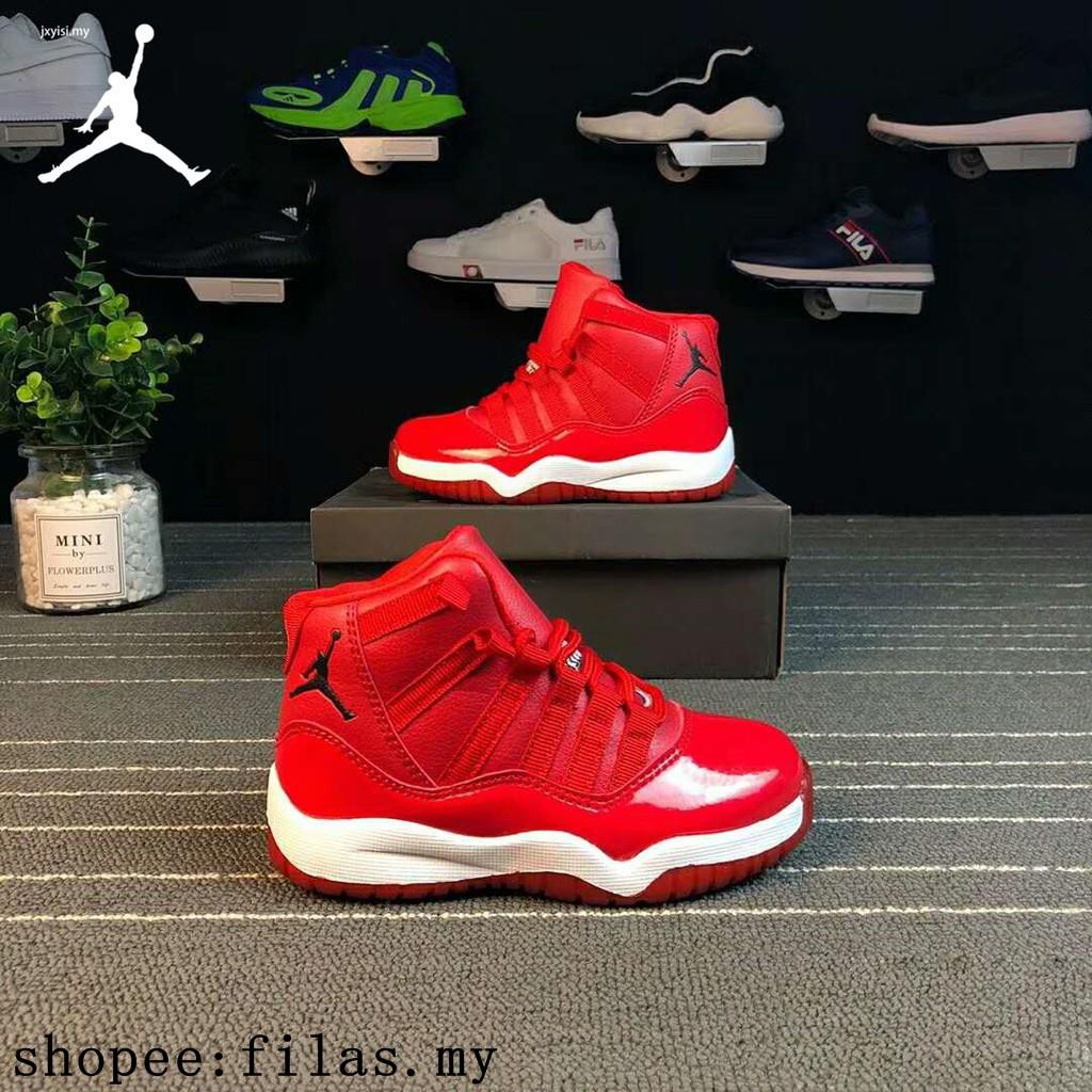 red jordan 11 kids