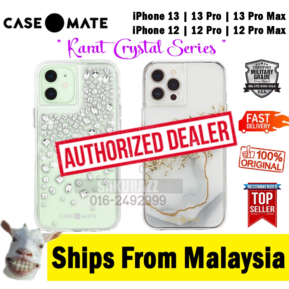 [Ori] Case-Mate Karat Series CaseMate iPhone 13 / 12 / 11 / Mini / Pro / Pro Max 13 Pro Max Clear Case Cover Casing