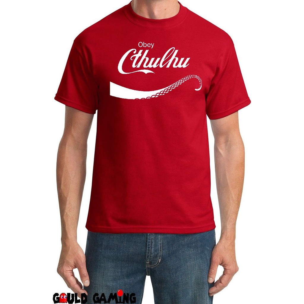 Coca Cola Logo Cthulu Funny Cotton Adult Obey Lovecraft Men S T Shirt Christmas Gift Shopee Malaysia - coca cola roblox t shirt