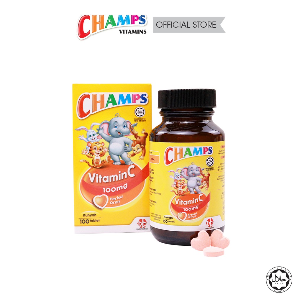 CHAMPS Vitamin C - Oren / Vitamin C - Orange (100mg x 100's)