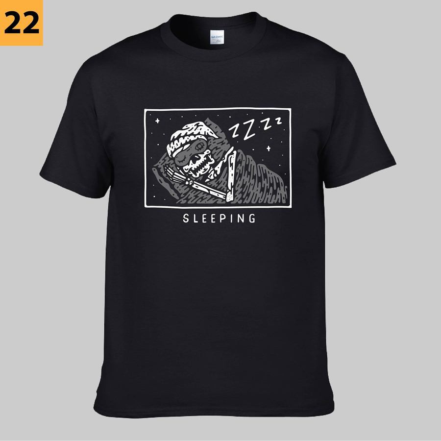 Revartees T Shirt Sleeping Gildan Premium Black 100 Cotton 180gsm Tak Nipis Shopee