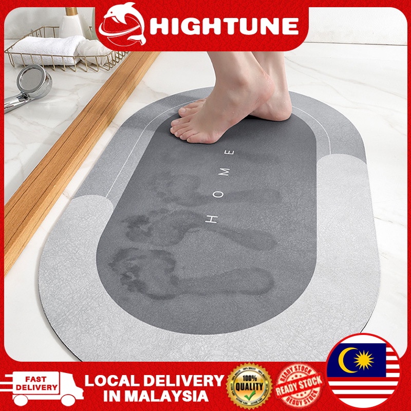 HIGHTUNE Diatom Mud Bathroom Mat Water Absorbent Bath Mat Anti Slip