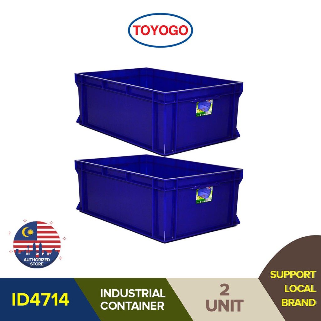 Toyogo Industrial Stackable Container Basket Storage Box Heavy Duty