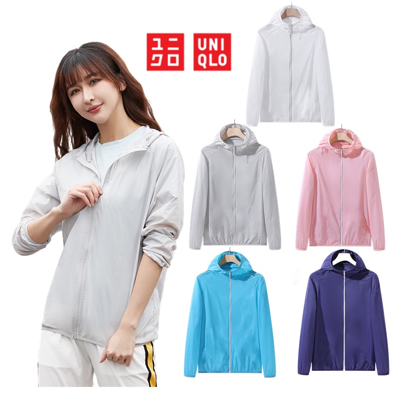 Uniqlo Women Jacket Airism UV Protection UPF 50+ Mesh Long Sleeve Full