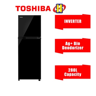 Image of Toshiba Refrigerator (280L) Urban Black Inverter 2-Door Fridge GR-A28MU(UK)
