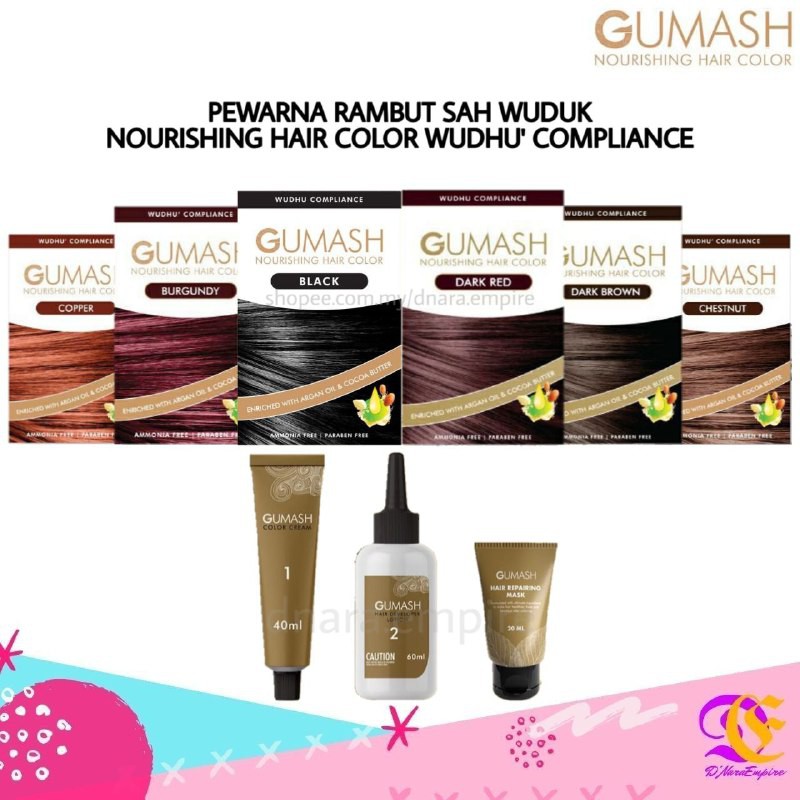 GUMASH NOURISHING HAIR COLOR GUMASH HAIR COLOR WUDHU  