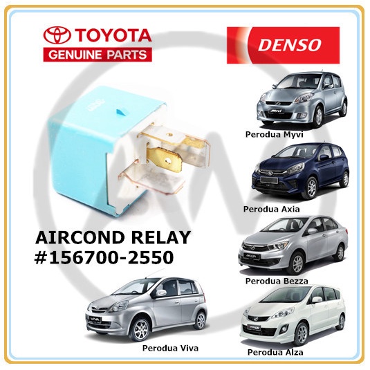 Original Denso Perodua Myvi Alza Viva Axia Bezza Power Aircond Relay (5