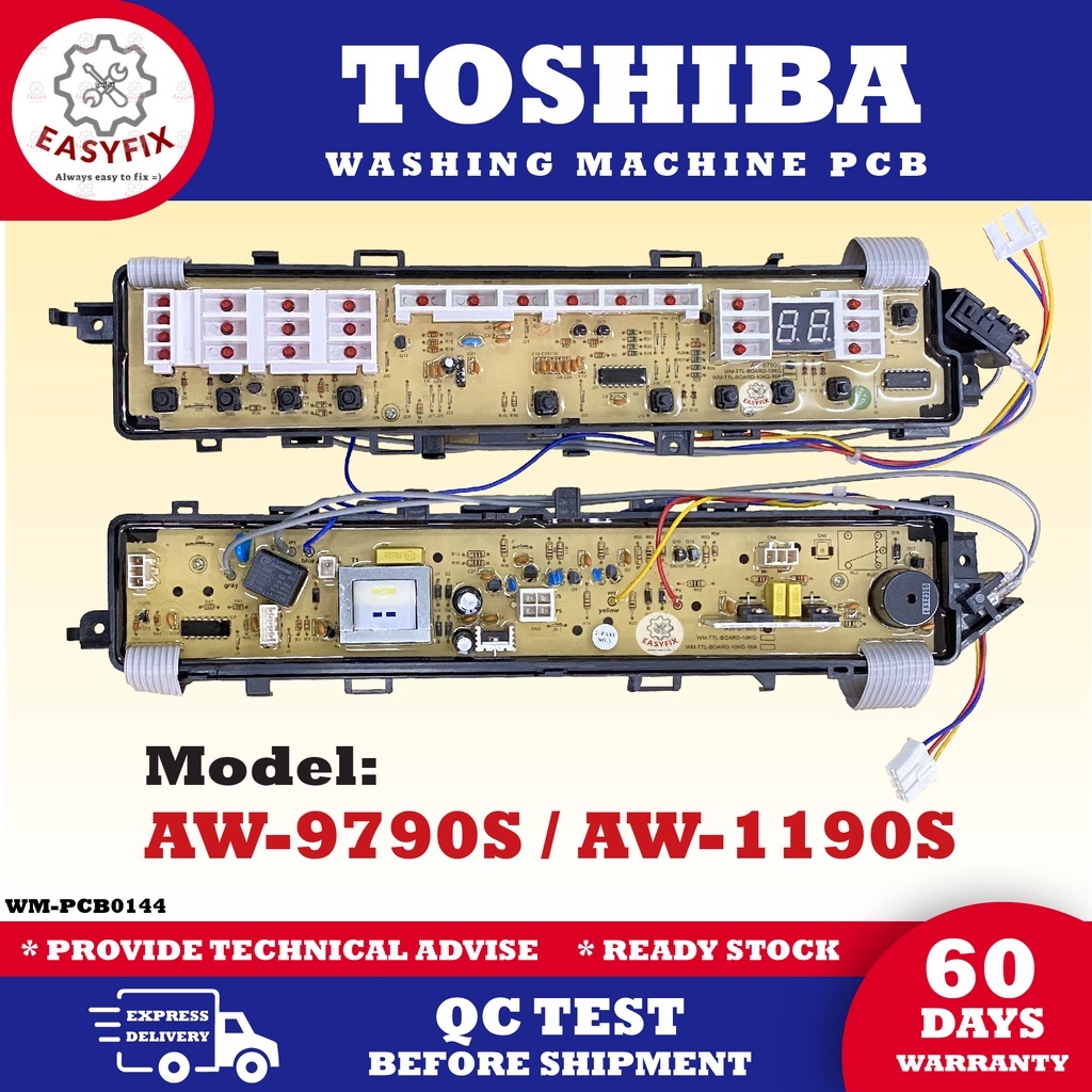 AW-1190S / AW-9790S TOSHIBA WASHING MACHINE PCB BOARD (CONTROL BOARD) AW-1190 AW-9790