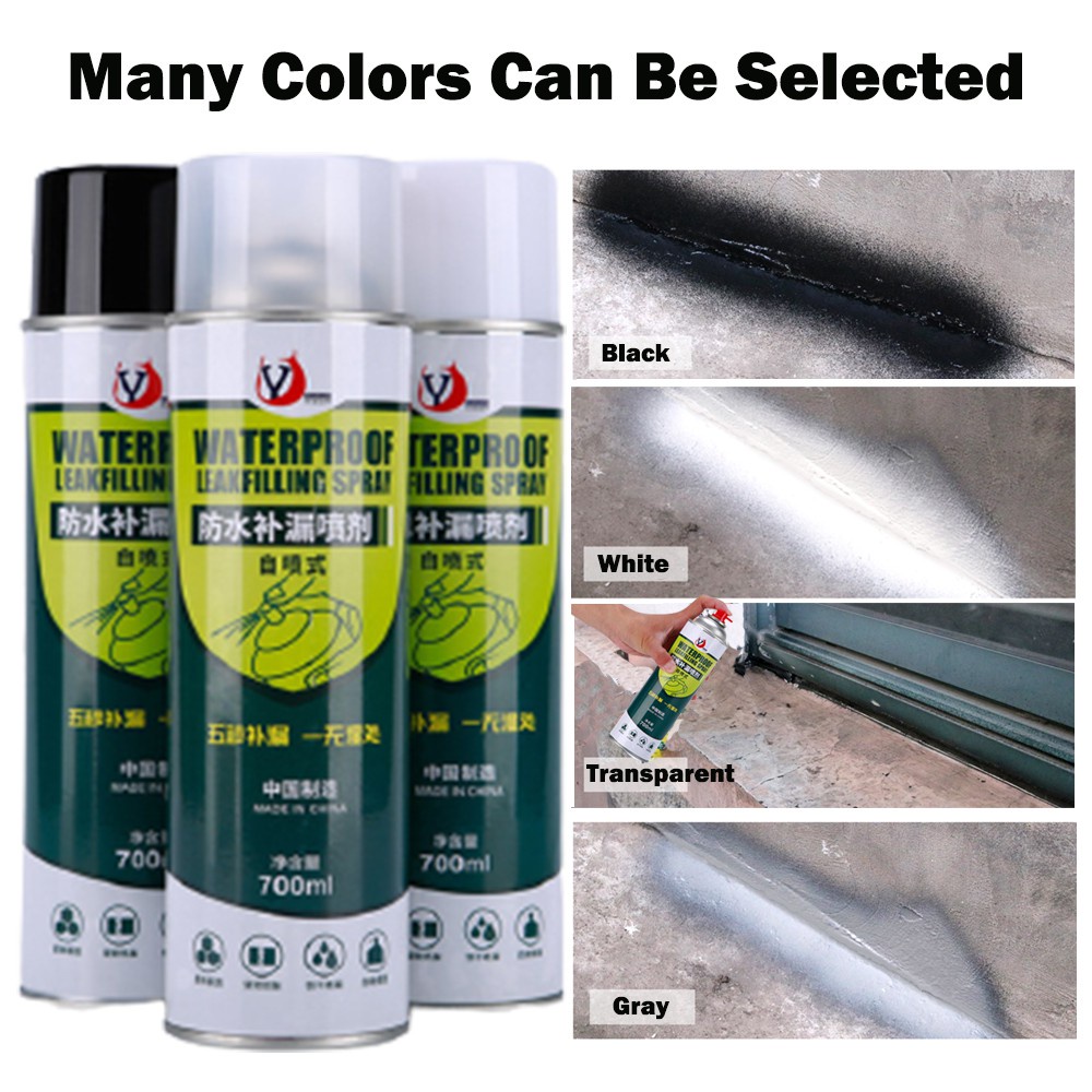 700ml Waterproof Leak Seal Repair Spray Cracks Leak Sealer Spray Pipe Roots Roof Cracks Water