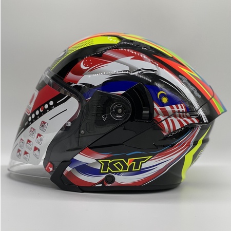 KYT NFJ Double Visor Helmet 3 Nation