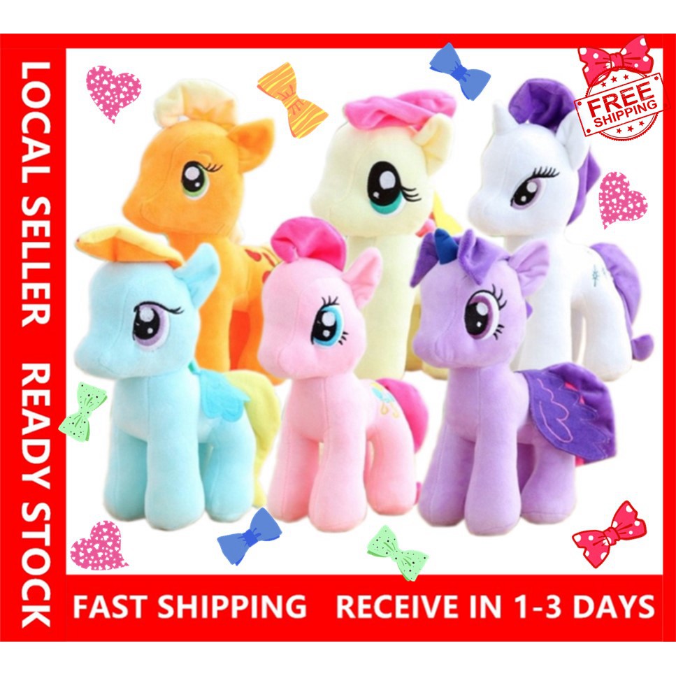 Ready Stock Qqbaby Local Seller My Little Pony Rainbow Plush Soft