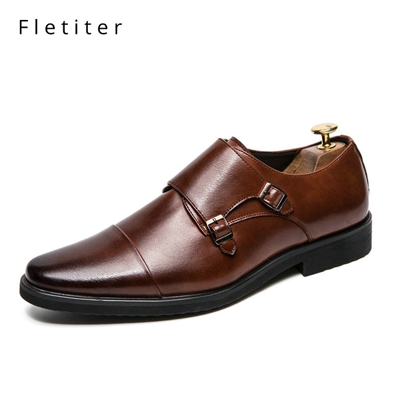 casual double monk strap shoes