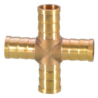Cross Shaped Brass Pipe Fitting 4 Way 6mm 8mm 10mm 12mm Hose Barb ...