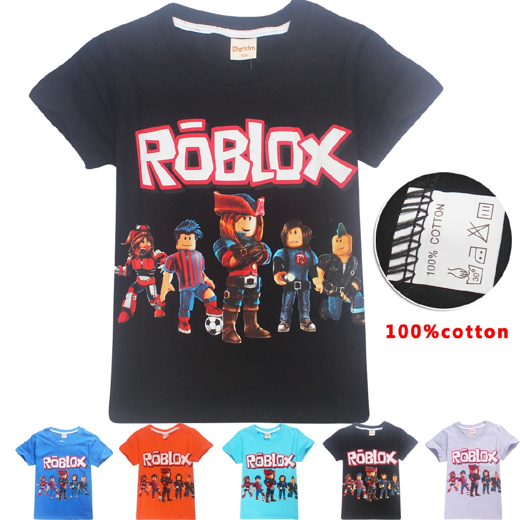 Kids Boys Clothing Pure Cotton Roblox Cartoon T Shirt Short - 2018 summer boys t shirt roblox stardust ethical cotton t shirt