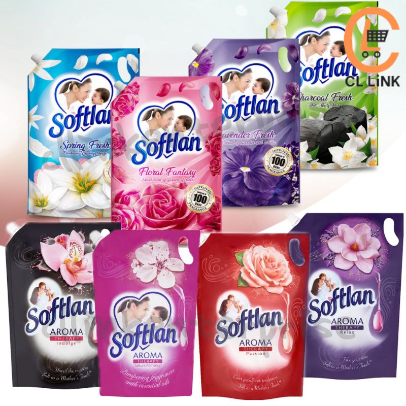 Softlan Refill Pack 1.6 Litre Spring Fresh Lavender Fresh Floral ...