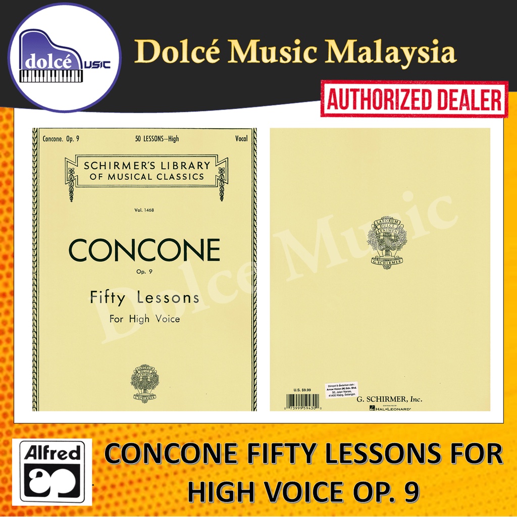 Hal Leonard - Concone - Op. 9 Fifty Lessons For High Voice