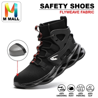 M MALL Safety Shoes Anti-Smash Anti-Piercing Work Protective Shoes -799 (Black)/810 (Black)/JM88 (Red)/912 (BLACK)