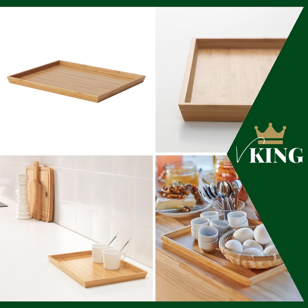 IKEA SERVING TRAY OSTBIT TRAY BAMBOO TRAY CUP TRAY DISH TRAY KITCHEN