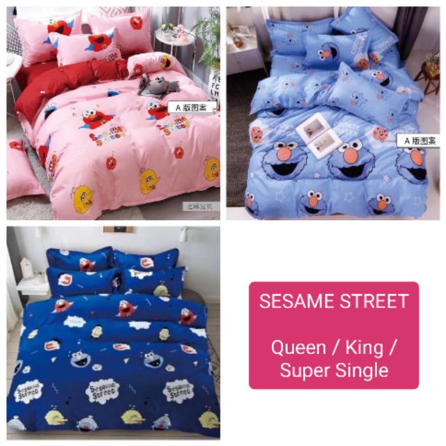 800tc 5 In 1 Bedding Set With Comforter Sesame Street Cartoon