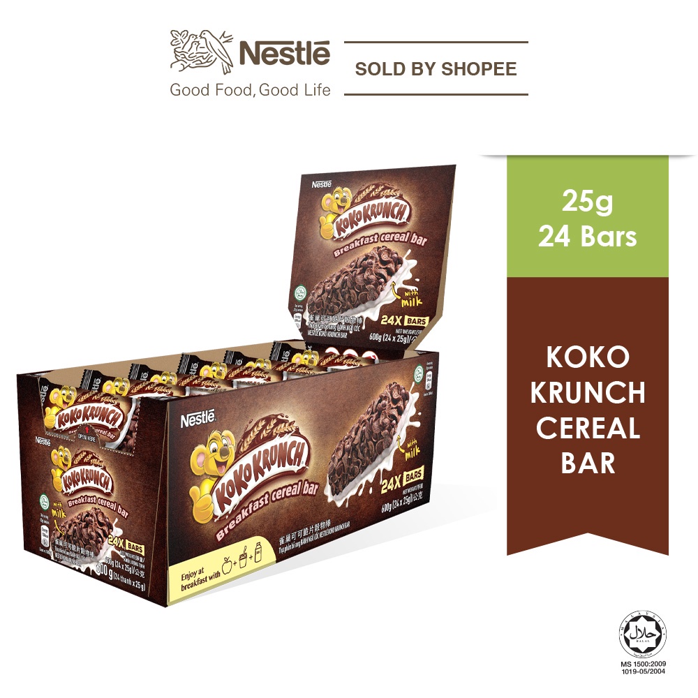 Nestle Koko Krunch Chocolate Cereal Bar (25g x 24 Bars) [Expiry date
