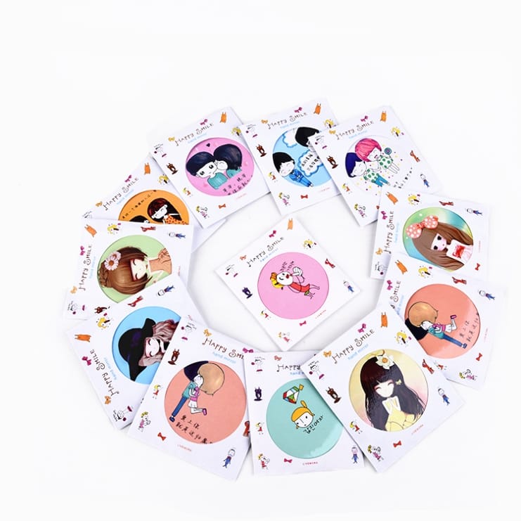 Cosmetic Accessories Korean Makeup Hand Grasp Mini Round Mirror Cartoon Small Mirror Party Pocket Single Side Mirror 小圆镜
