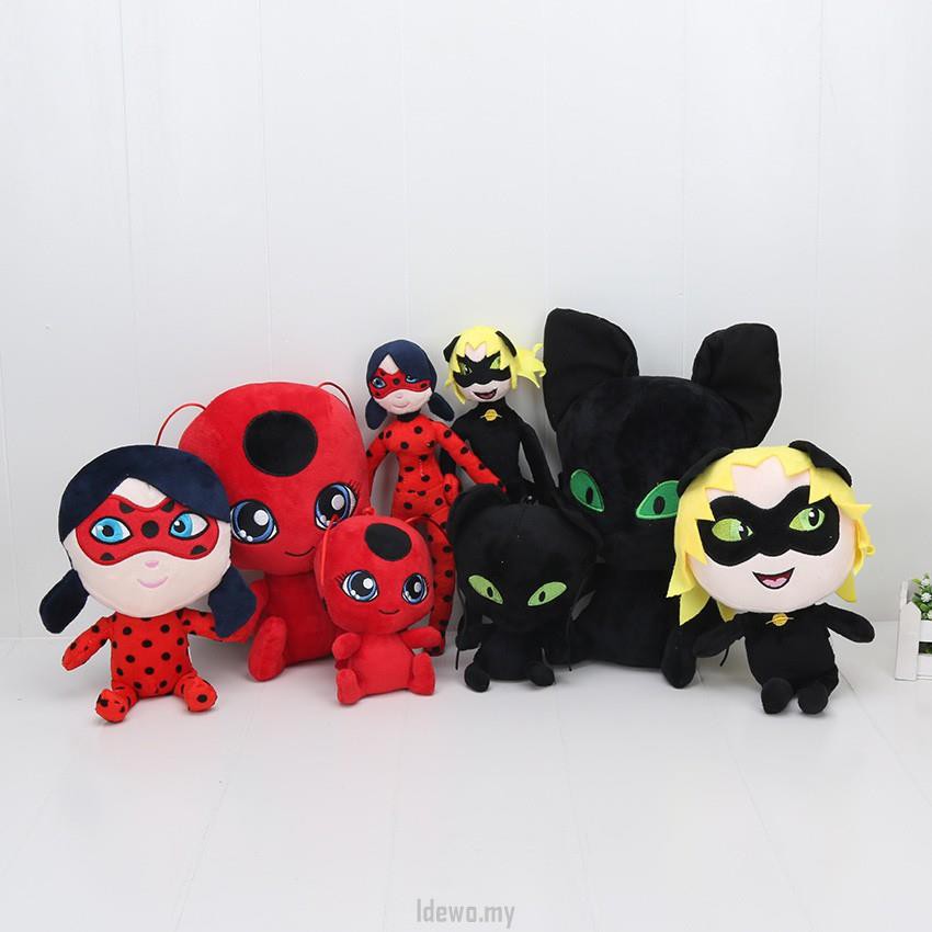 Ledwo 15 30cm Miraculous Ladybug And Cat Noir Juguetes Toy Doll Lady Bug Plush Doll Shopee Malaysia