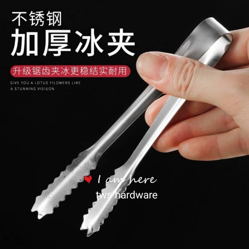 sepit 6" pelbagai guna/sepit air batu/clip ice Ice Clip Stainless Steel Penyepit Ais / Penyepit Ais / Sepit Ais