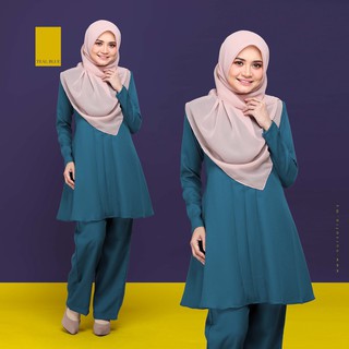 Trending Baju Suit Muslimah Plus Size Blouse + Loose pants (S - XXXL) A ...