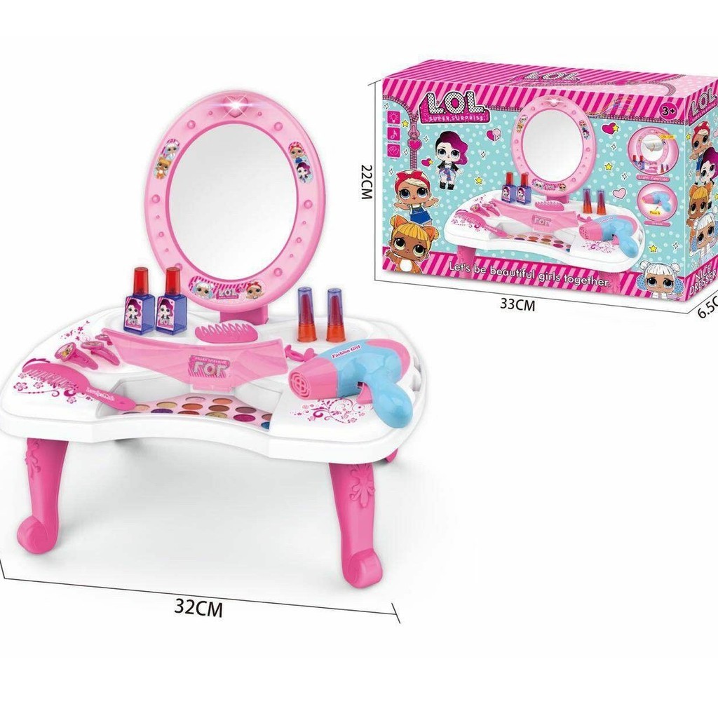 doll makeup table