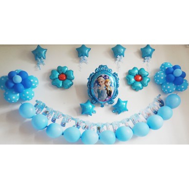 Frozen Theme Birthday Balloons Decoration Set Shopee Malaysia