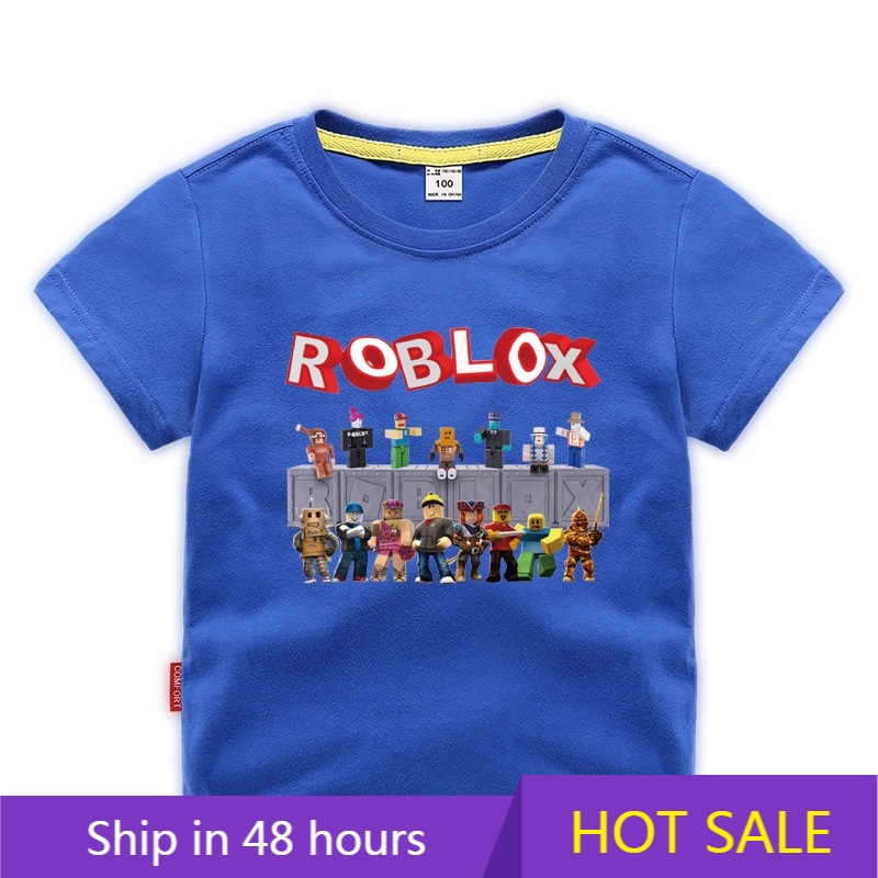 Kids Children S Summer Short Sleeved T Shirt Boys Roblox Game T Shirt Bottoming Shirts Shopee Malaysia - roblox brawl stars t shirt