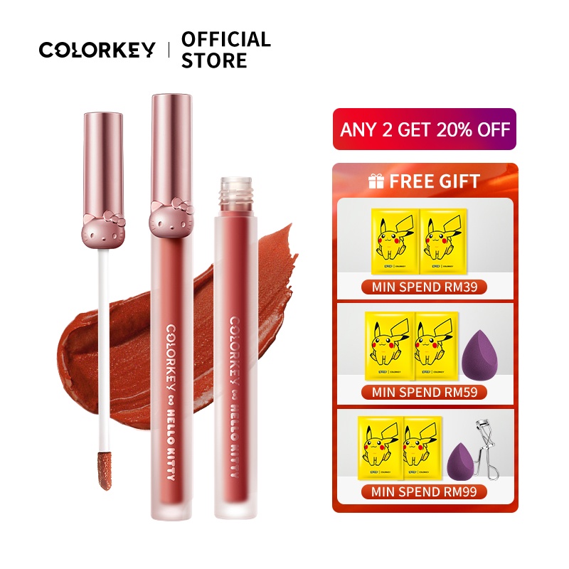 Colorkey X Hello Kitty CoBranded Lip Gloss Velvet & Matte Texture High