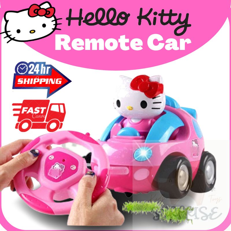 Kereta Mainan Control Baby Girl Toy Hello Kitty Remote Control Car Toys