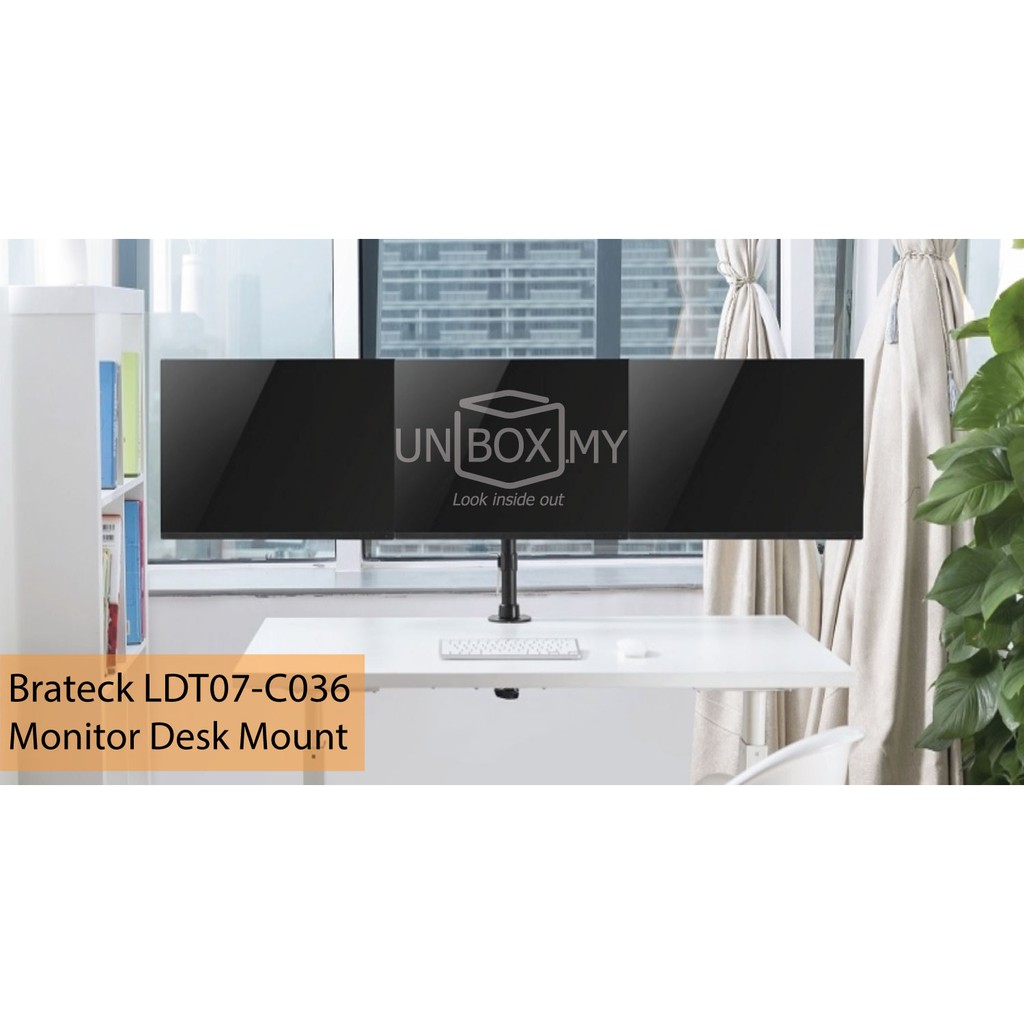 Brateck Ldt07 C036 13 27 Inch Triple Lcd Monitor Arm Desk Mount