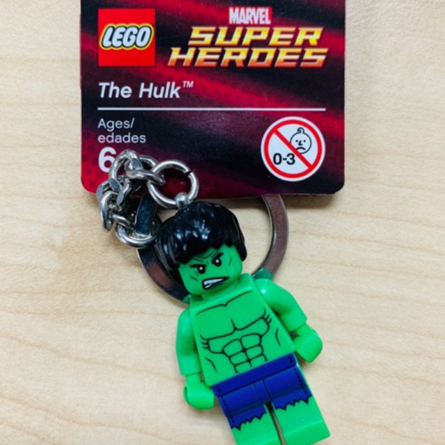 hulk lego keychain
