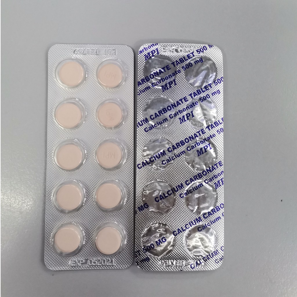 Calcium Carbonate 500mg Tablet Mpi 1 Strip Shopee Malaysia