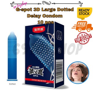 High Quality G-Spot Large Dotted Delay Condom 10pcs/Box Kondom tahan lama condom for men long lasting condom