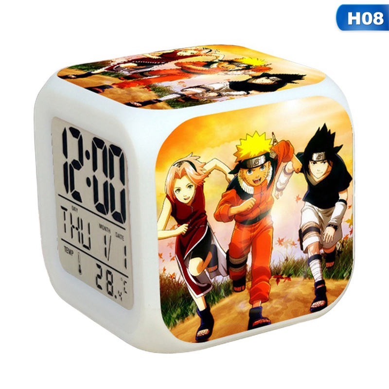 arrive within 3-5 weeks Style 2 Japanese Manga NARUTO Uzumaki Adolescent Ninja 7 Colors Change Digital Alarm LED Clock Cartoon Night Colorful Toys Kids AThiToZone 