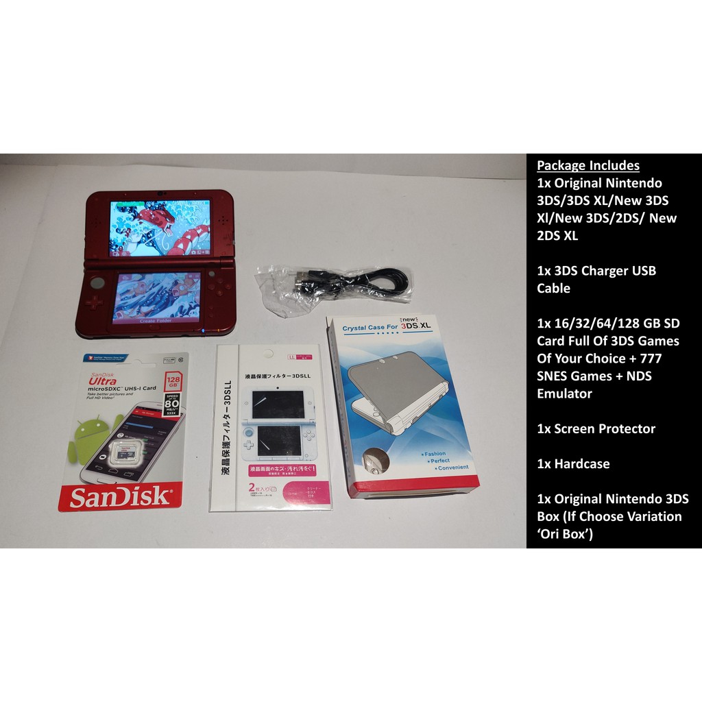 Nintendo New 3ds Xl 3ds Xl 3ds 2ds New 2ds Xl 800 Games Pokemon Ultra Moon Sun 100 Ready Stock Shopee Malaysia