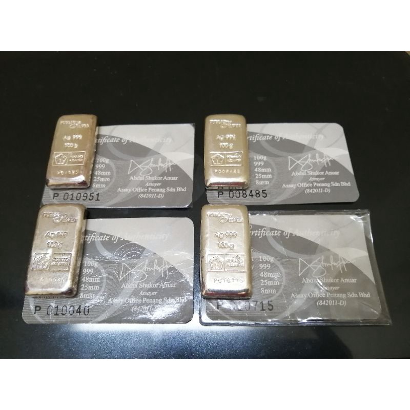 Public Silver 100g Silver Bar 999 | Shopee Malaysia