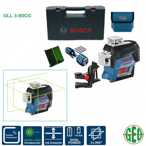 Bosch Gll 3 80 Cg 3 X 360 Degree Green Line Laser Level Shopee