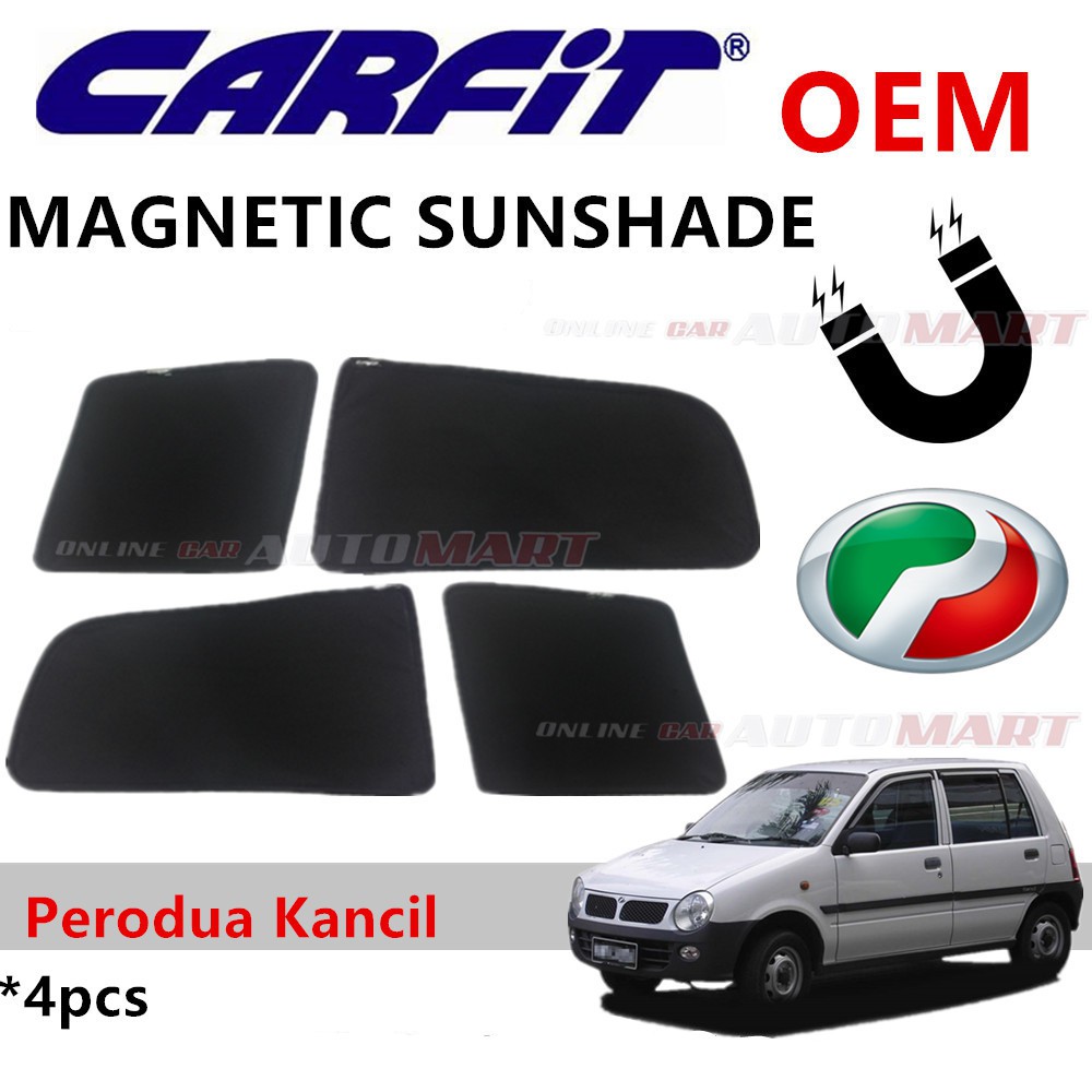 CARFIT OEM Magnetic Custom Fit Sunshade For Perodua Kancil (4pcs Sets)