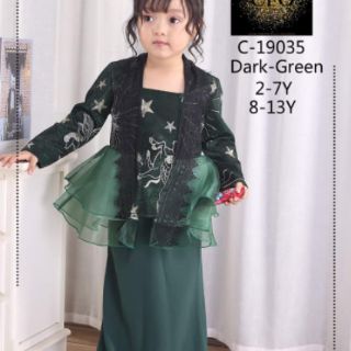 CFO Baju  Kurung  Peplum Moden Raya Lace Budak  Perempuan  