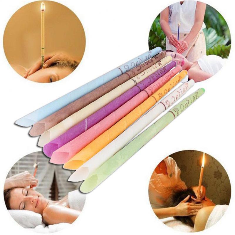 [Ready Stock] 10/20/50pcs Ear Candles Ear Wax Clean Removal Natural Beeswax Propolis Indiana Therapy Fragrance Candling Cone Candle Relaxation