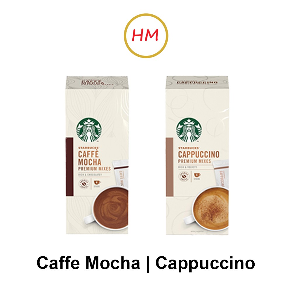 Starbucks Cappuccino Caffe Mocha Premium Instant Coffee Mixes Sticks Box Shopee Malaysia