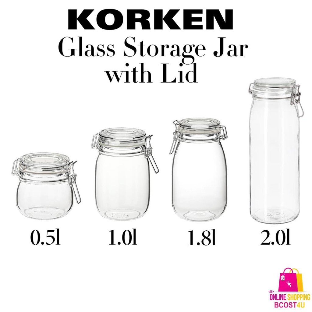 🔥READY STOCK🔥Glass Storage Jar with Lid | Shopee Malaysia