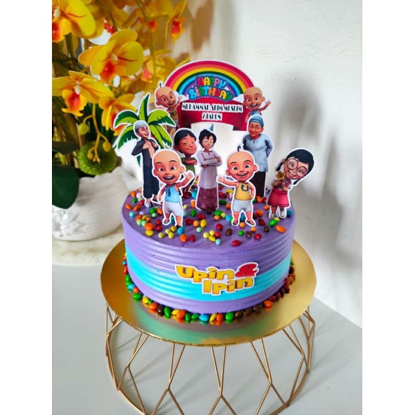 Buy Cake Topper Upin Ipin 1set Custom Name Seetracker Malaysia