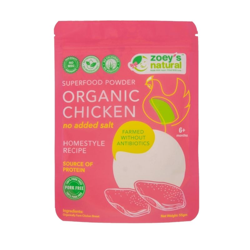 【Zoey Chicken Powder (No Added Salt) 有机鸡肉粉（无盐）(±55g) Shopee Malaysia
