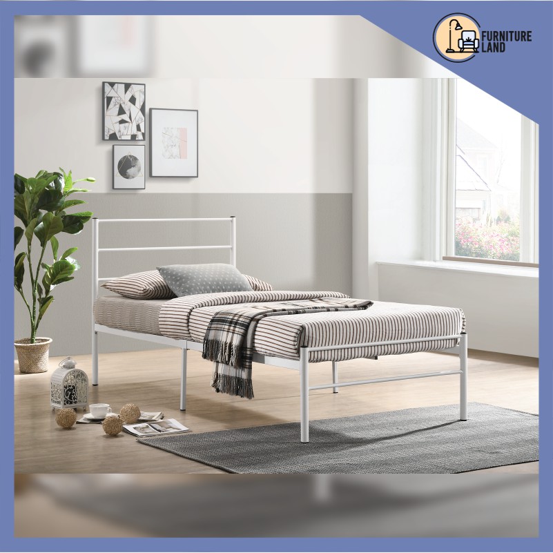 Furnitureland Vita Single Bed Frame (White) Wood Bed Frame Bed Frame